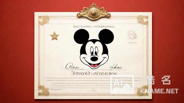 迪士尼商标注册证