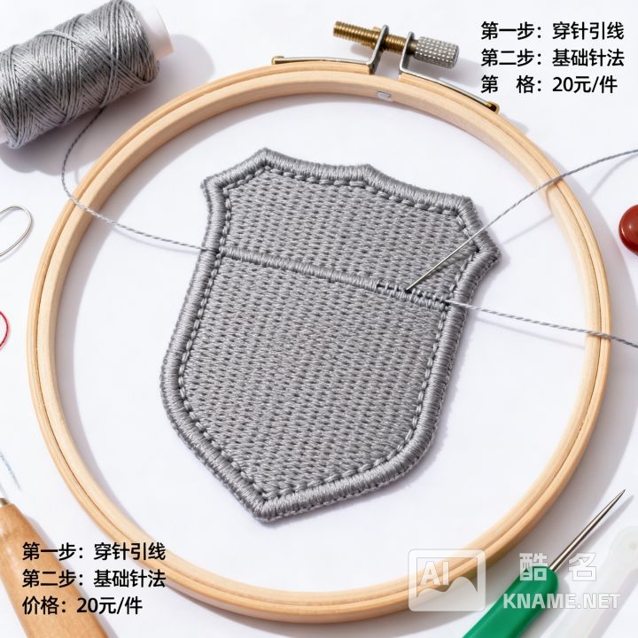 灰色商标刺绣商标的制作教程是什么，多少钱？