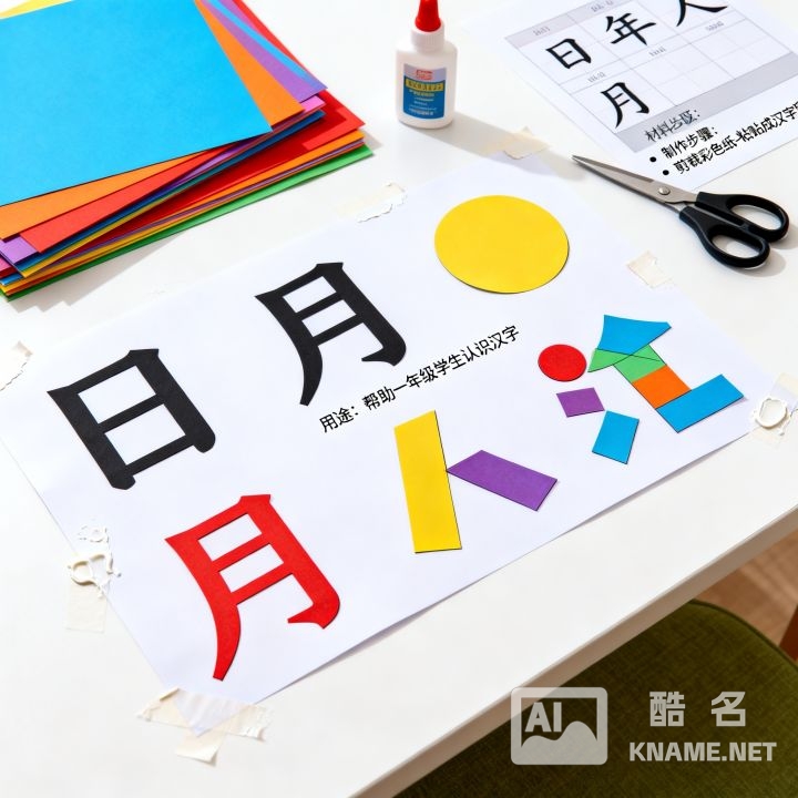 一年级汉字商标剪贴画有什么用途？，怎么制作
