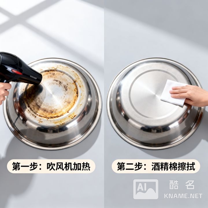 不锈钢盆底商标遗留的胶如何清洗？，怎么去掉