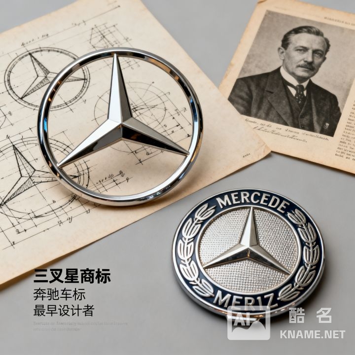 三叉星商标最早设计者是谁？, 奔驰车标有何由来？